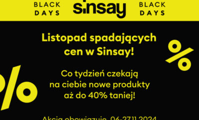 SINSAY Listopad spadających cen